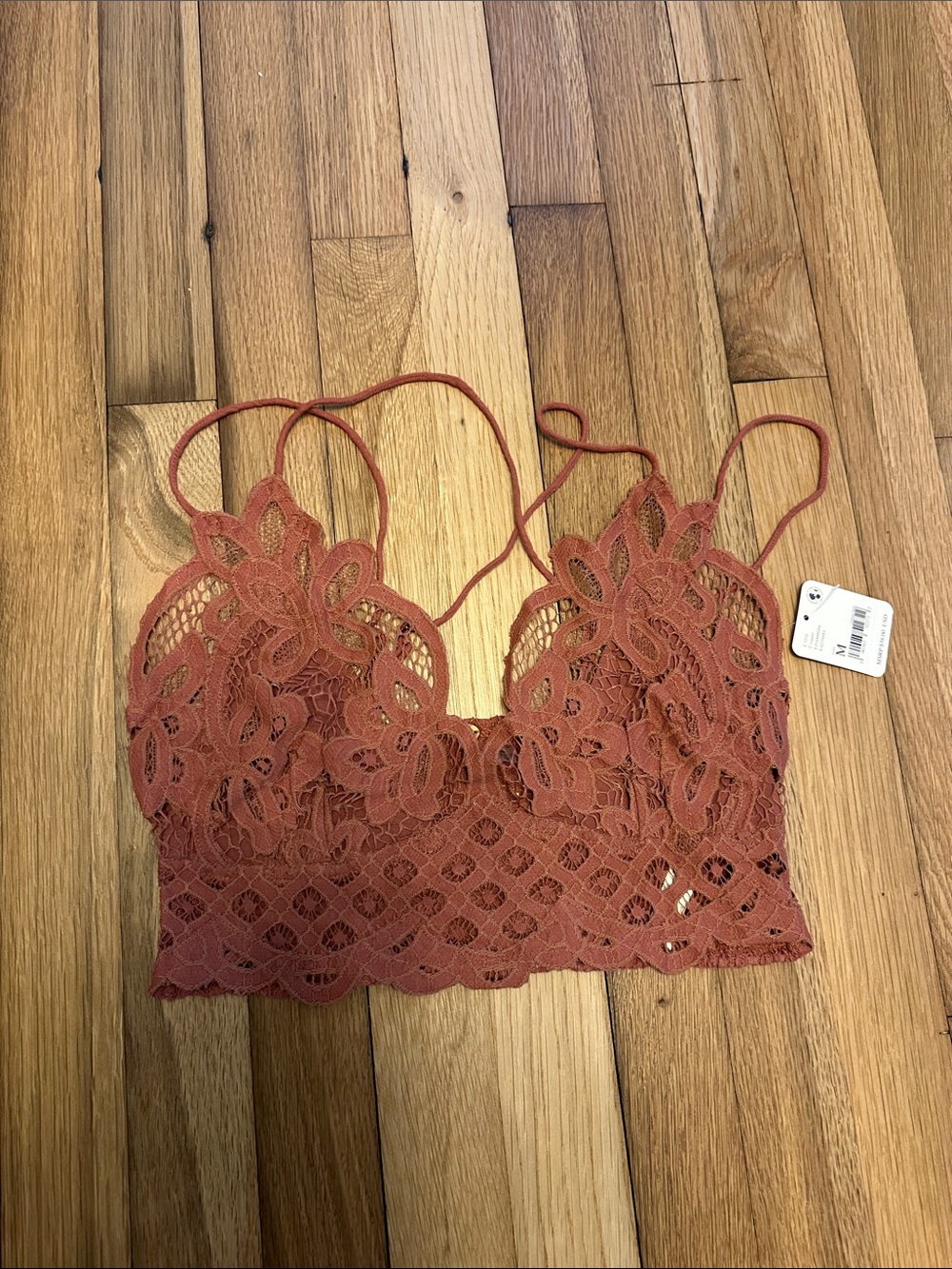 Free People Rust Lace Bandeau Bralette